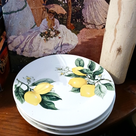 Royal Norfolk Dining Royal Norfolk Lemon Dinner Plates4 Set New Vintage Poshmark